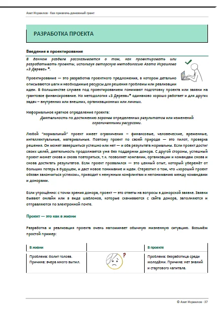 Страница книги: раздел «Разработка проекта»